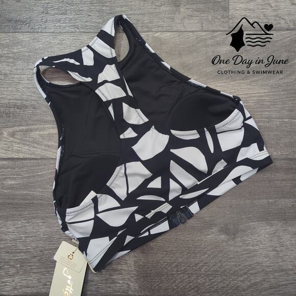 Gottex Free Sport Zip Crop Bikini Top Size 6 - Picture 6 of 6